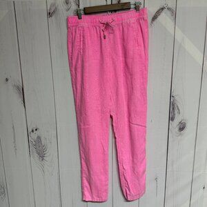 Lilly Pulitzer Taron Linen Pants Medium Pelican Pink EUC